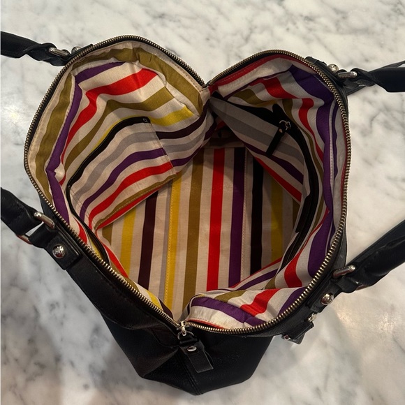 Kate Spade New York - Women’s Large Black Pebbled Leather Handbag / Crossbody - Picture 13 of 14